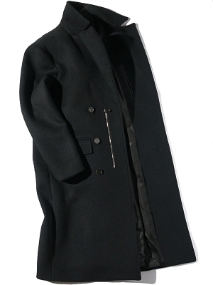 Synopsis New Double Breast 7pl Coat - Black