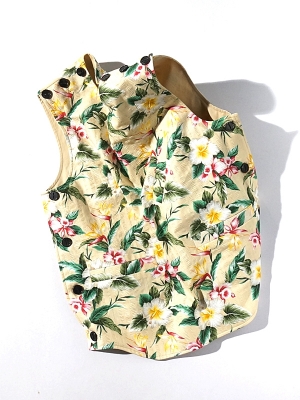 synopsis Reversible Vest - Flower Beige