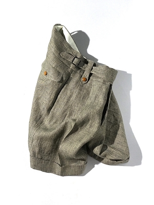 Haversack Attire Linen Pincheck Short Pants