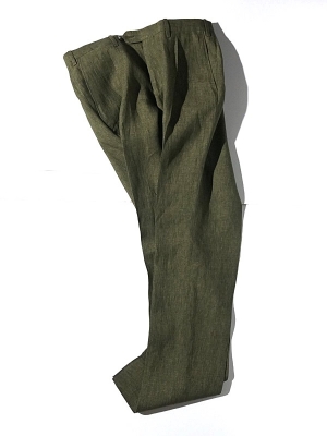 Germano 344 4735 Linen Slacks - Green