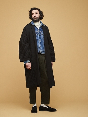 く日はお得♪ Tsukimi YASHIKI Knit Tsukimi Coat(BROWN)- Knit