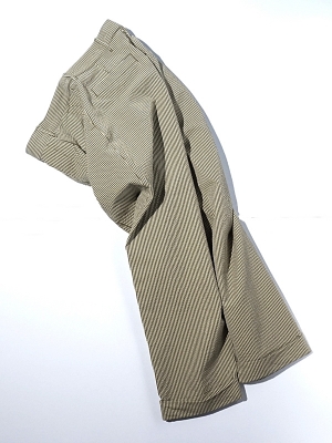 Eastlogue Crop Pants - Beige Seersucker