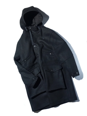 Eastlogue Ecw Parka - Black Heavy Melton