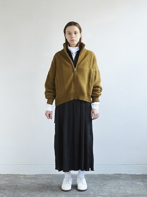 Yashiki Akane Knit Blouson - Ocher